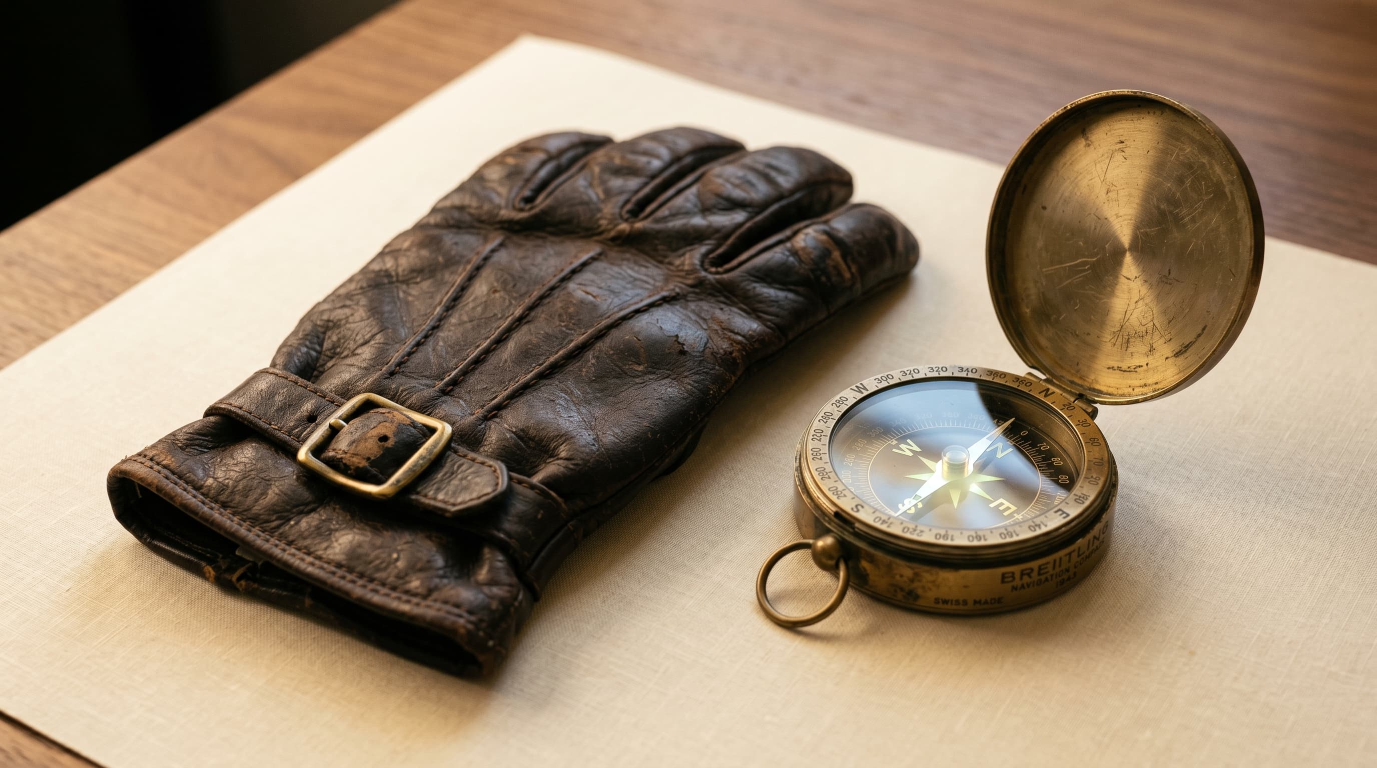 Compass and worn glove tools for navigation and real-world use