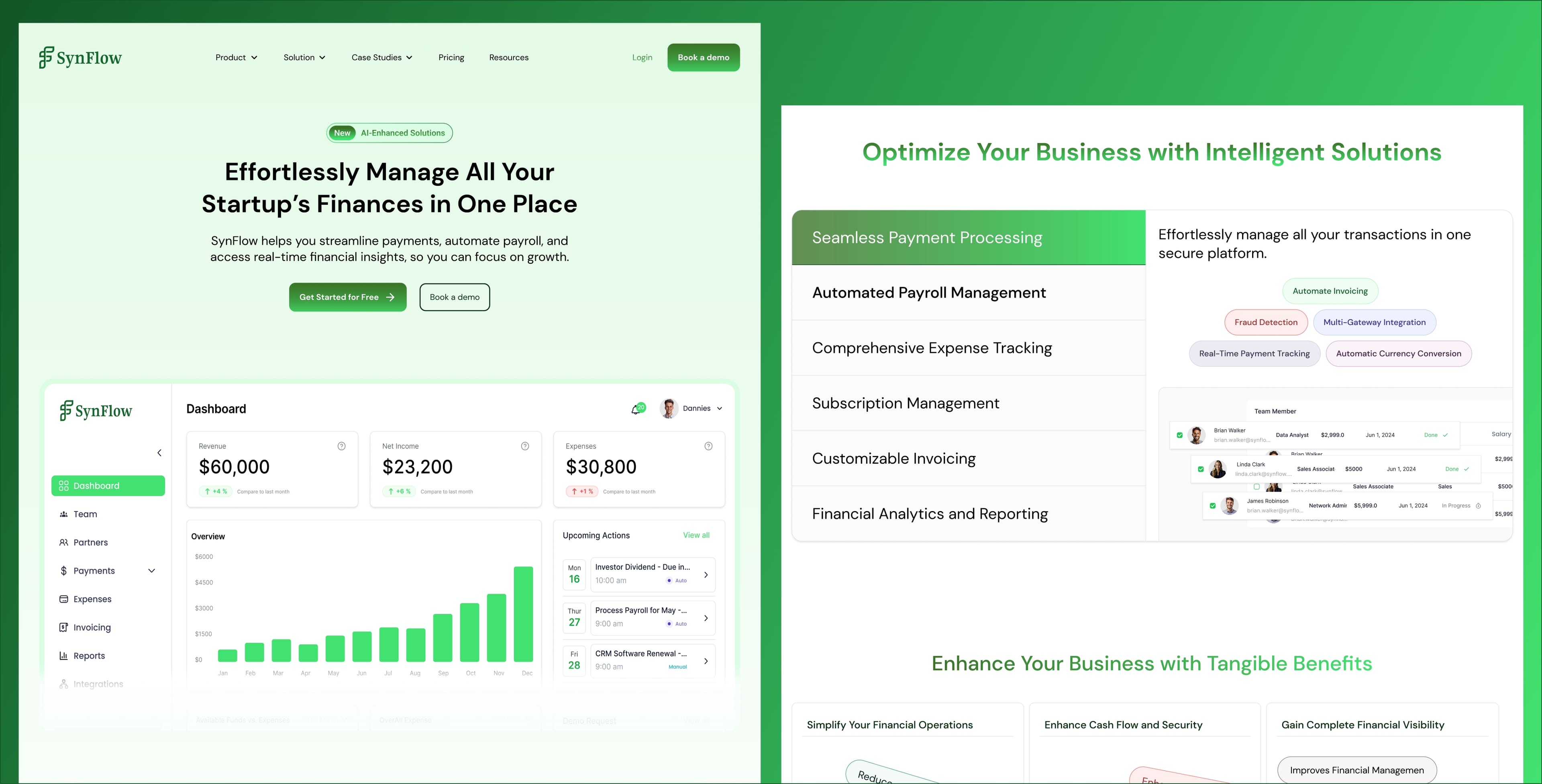 Synflow — Financial Operations Platform - Software Engineer & UI/UX Designer by Daniel Daramola. Designed and developed a financial operations platform for SaaS teams. Led user research, UX design,...