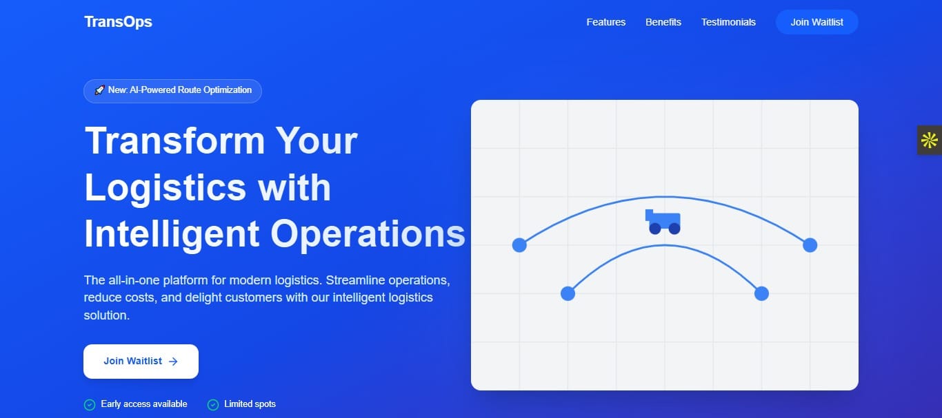 TransOps — Logistics Management SaaS - Founder & Software Engineer by Daniel Daramola. TransOps is a logistics management platform supporting dispatch, vendor, and admin flows. I designed...